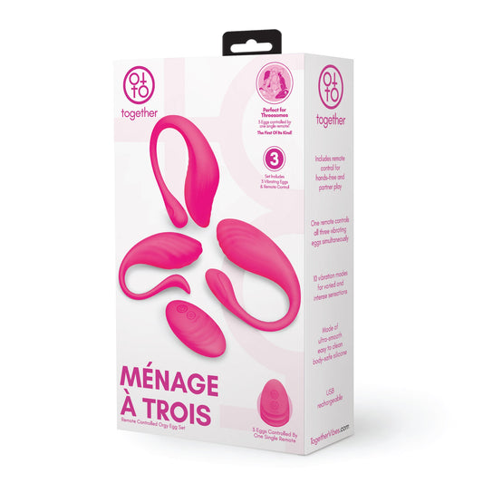 MENAGE A TROIS REMOTE CONTROL ORGY EGG SET