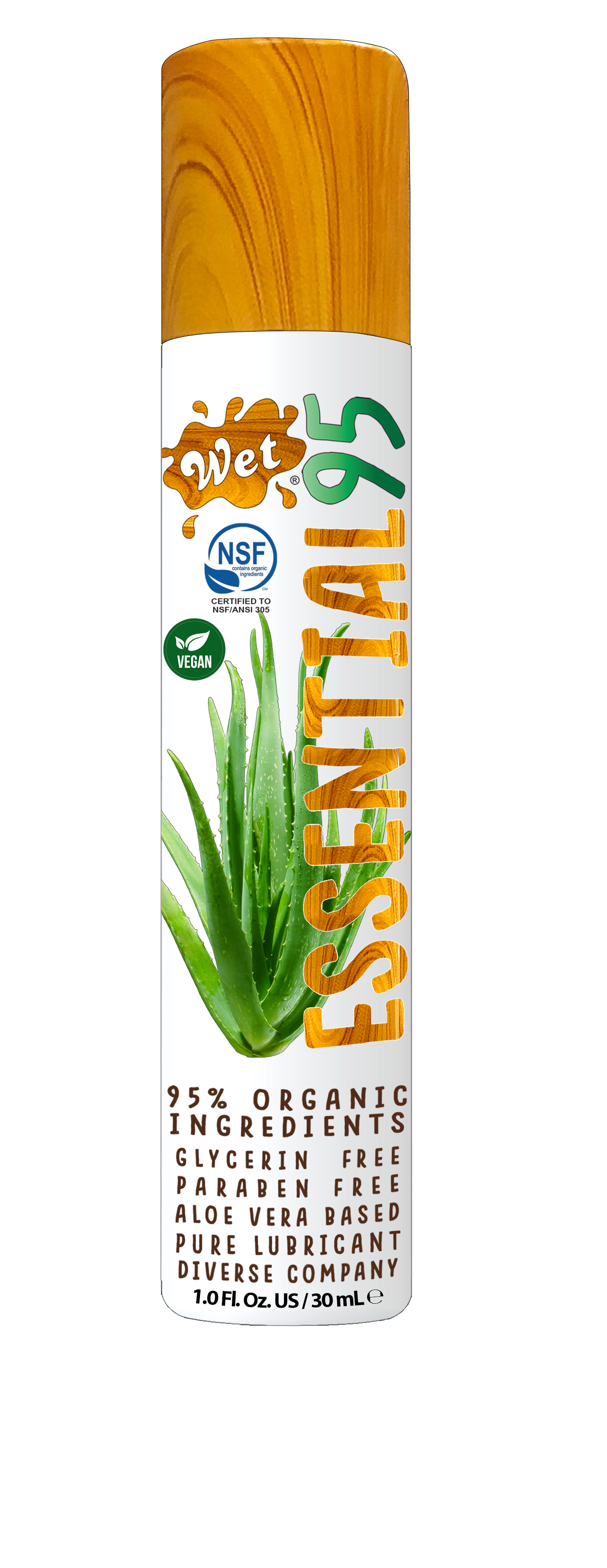 Wet® Essential95™ Certified 95% Organic Lubricant 1 Fl. Oz./30mL