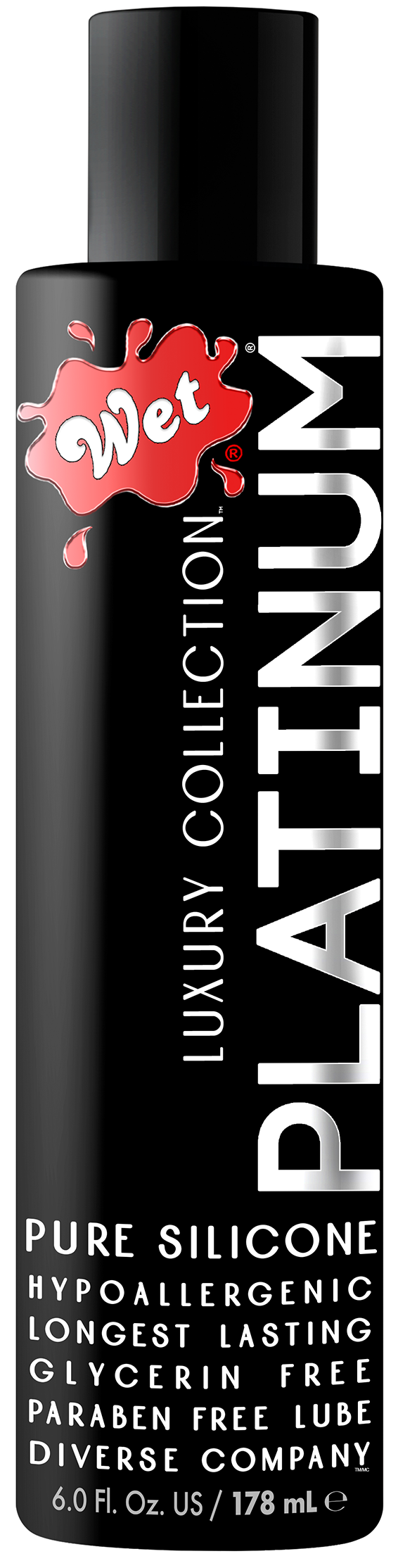 Wet® Platinum® Silicone Lubricant 6 Fl. Oz./178mL