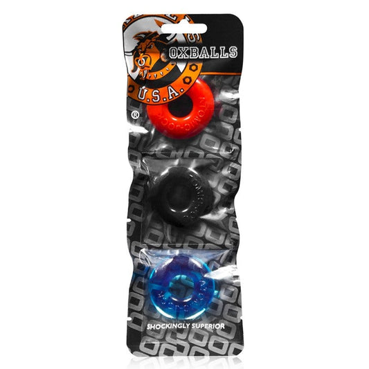 Oxballs RINGER, 3-pack of DO-NUT-1 - MULTI