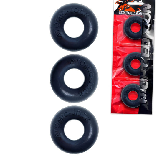 Oxballs RINGER, cockring 3-pack - PLUS+SILICONE special edition - NIGHT