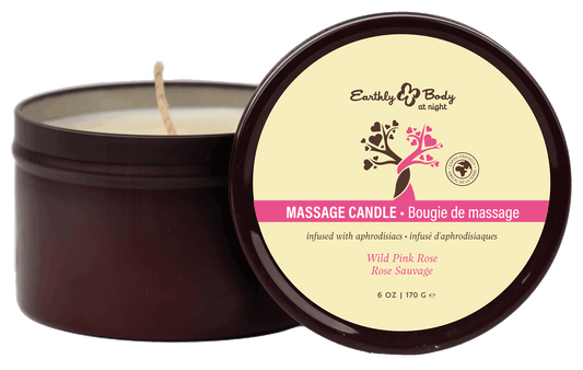 Earthly Body at Night Candle Aphrodisiac Collection Wild Pink Rose 6oz