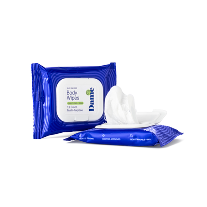 Dame Aloe & Cucumber Body Wipes  12pk
