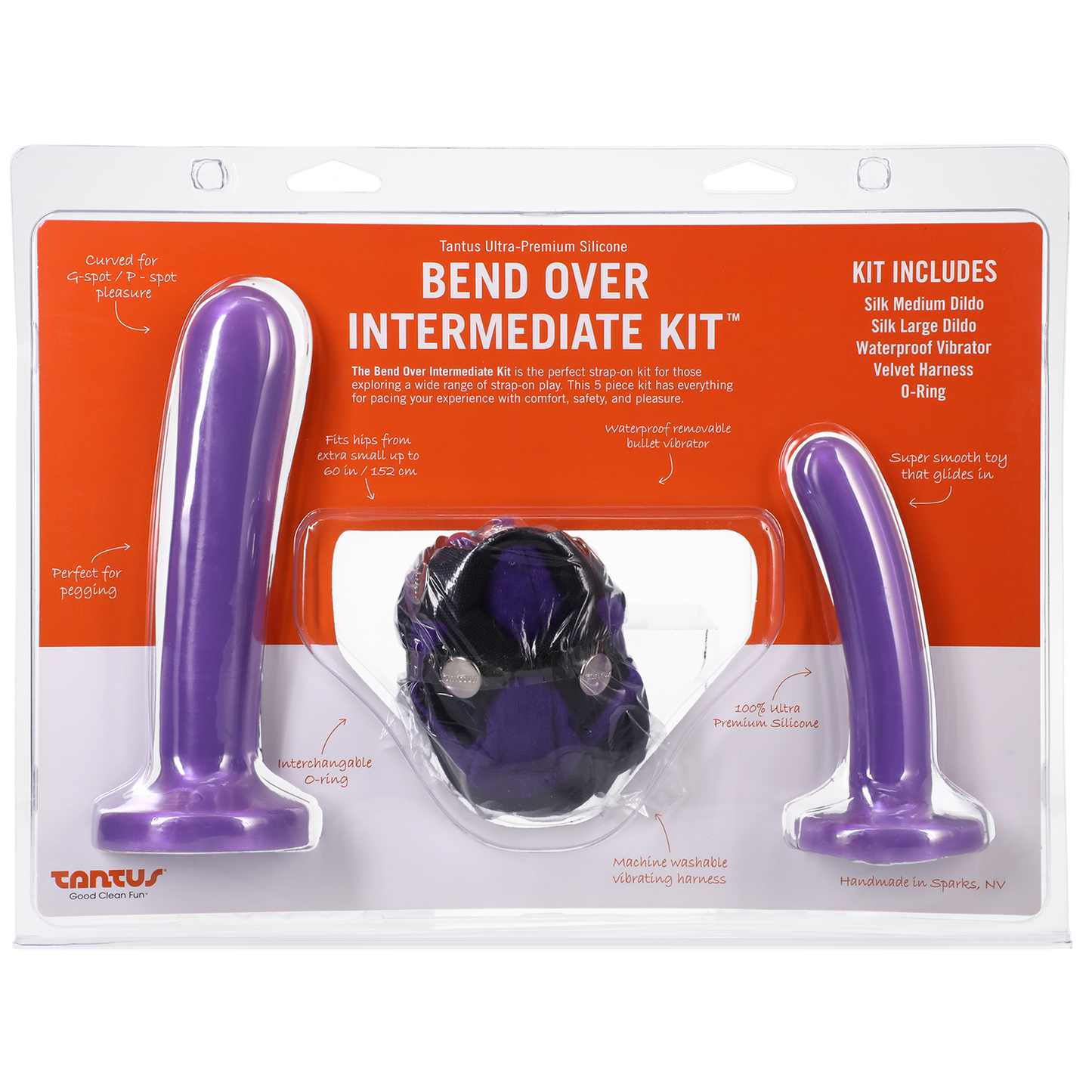 Tantus Bend Over Intermediate Harness Kit Lavender Medium