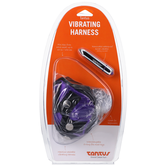 Tantus Velvet Vibrating Harness Lilac