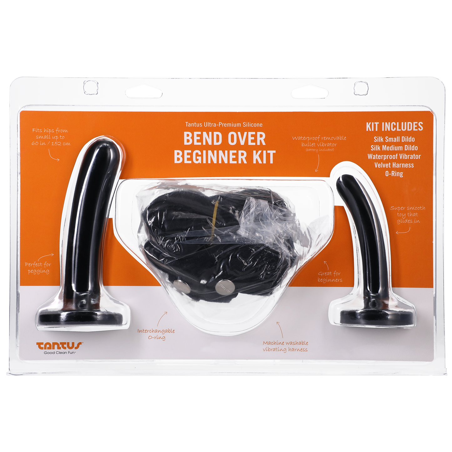 Tantus Bend Over Beginner Harness Kit Onyx Firm