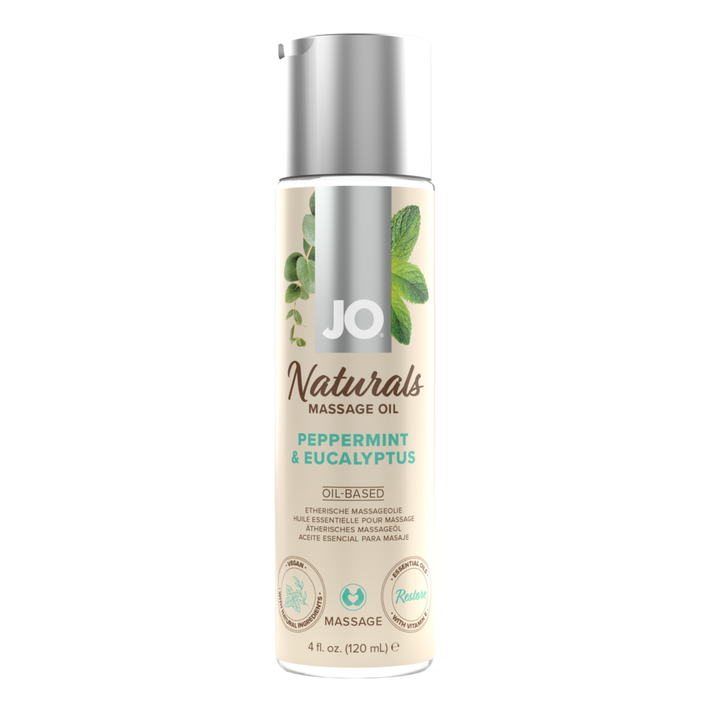 JO Naturals - Peppermint & Eucalyptus - Massage 4 floz / 120 mL