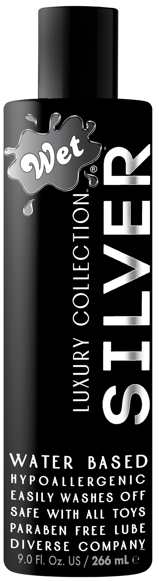 Wet Silver Water Based Sex Lube 9 Ounce