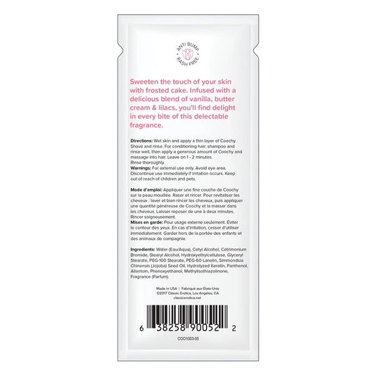Coochy Frosted Cake Shave cream .5oz Foil