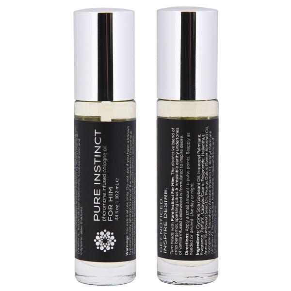 PURE INSTINCT Pheromone Cologne Oil Roll-On For Him .34oz | 10mL